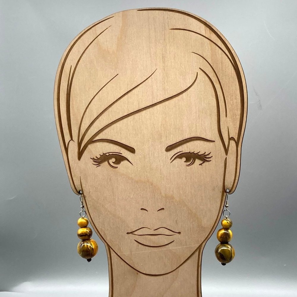 Dramatic Triple Drop Dangle Earrings, Vintage Shi… - image 5